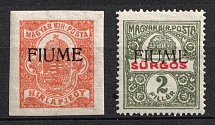1918-19 Fiume, Italian Regency of Carnaro, Inter-Allied Occupation, Provisional Issue (Mi. 1 I - 2 I)