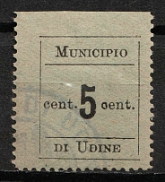 1918 Udine, Italy, World War I Local Provisional Issue (Mi. I, Full Set, Canceled, CV $60)
