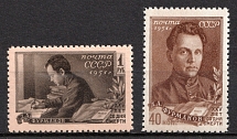 1951 25th Anniversary of the Death of Furmanov, Soviet Union, USSR, Russia (Zv. 1521 - 1522, Full Set, MNH)