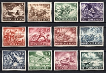 1943 Third Reich, Germany (Mi. 831 - 842, Full Set, CV $30, MNH)