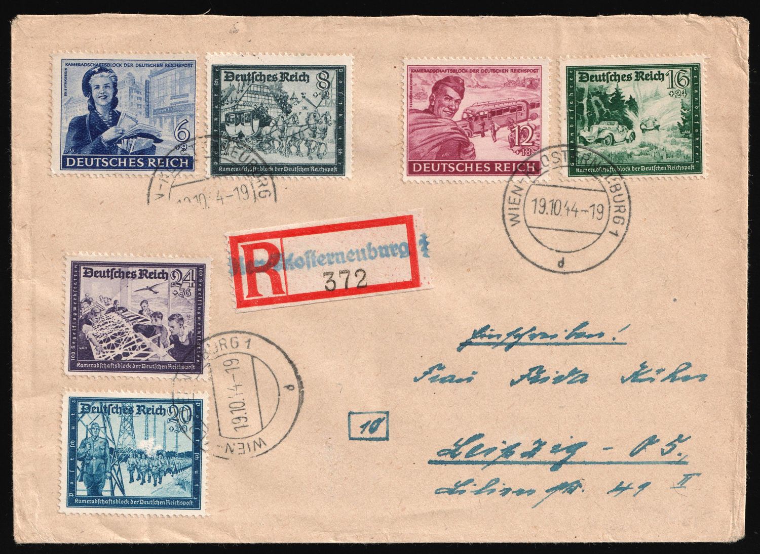 1944 (19 Oct) Third Reich, Germany, Registered cover from ...