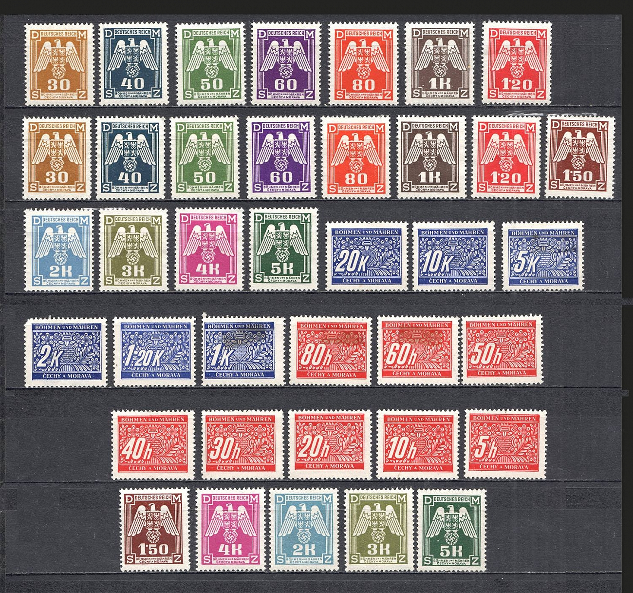 1939-43 Bohemia and Moravia Official Stamps (Full Sets, MH/MNH) | oldbid