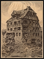 1945 Nuremberg in Ruins Albrecht Durer’s House, Poster