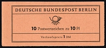 1962 Complete Booklet with stamps of West Berlin, Germany, Excellent Condition (Mi. MH 3 a, CV $30)