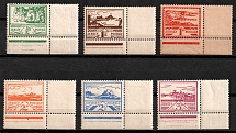 1943-44 Jersey, German Occupation, Germany (Mi. 3 - 8, Full Set, Corner Margins, CV $80, MNH)