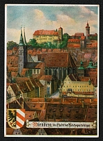 1936 Reich party rally of the NSDAP in Nuremberg, View of the Castle with St. Sebaldus Church