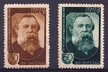 1945 125th Anniversary of the Birth of Engels, Soviet Union USSR (Full Set, MNH)