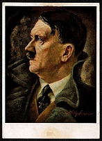 1943 Adolf Hitler, Bohemia and Moravia stamps used in General Government