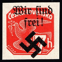 1939 7h Moravia-Ostrava, Bohemia and Moravia, Germany Local Issue (Mi. 34, Type I, Signed, CV $70, MNH)