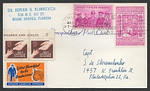 1957 Ukrainian National Museum USA, Postcard, franked with USA Stamp, Miami - Philadelphia