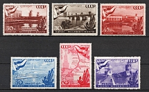 1947 10th Anniversary of the Moscow - Volga Canal, Soviet Union, USSR, Russia (Full Set)