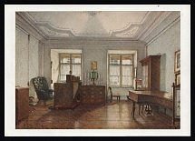 1941 'Franz Grillparzer's work and death room', Propaganda Postcard, Third Reich Nazi Germany