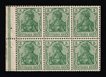 1920 Weimar Republic, Germany, Block (Mi. H - Bl. 2 II a A HAN 7, Margin, CV $130, MNH)