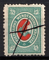 1875 2k Wenden, Livonia, Russian Empire, Russia (Kr. 10, Pen Cancel, Signed, CV $30)
