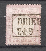 1872 Germany 1/4 Gr (CV $150, Cancelled)