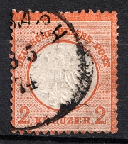 1872 2gr German Empire, Germany (Mi. 15, Canceled, CV $330)