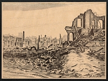 1945 Nuremberg in Ruins View of Old Nuremberg, Poster