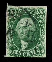 1855 10c United States (Sc 13, Canceled, CV $900)