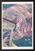 1933 'Ten Year Aircraft Cruise: New York', Italy Propaganda Postcard, Mint