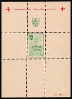 1946 Augsburg, Lithuania, Baltic DP Camp, Displaced Persons Camp, Souvenir Sheet (Wilhelm Bl. 3 A, CV $90, MNH)