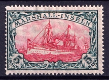 1901 5M Marshall Islands, German Colonies, Kaiser’s Yacht, Germany (Mi. 25, CV $200)