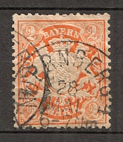 1890-1903 Bavaria Germany 2 M (CV $20, Canceled)