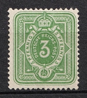 1880-1887 3pf German Empire, Germany (Mi. 39 I a, CV $50)