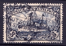 1901 3M South West Africa, German Colonies, Kaiser’s Yacht, Germany (Canceled, CV $72)