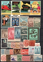 Europe, Stock of Cinderellas, Non-Postal Stamps, Labels, Advertising, Charity, Propaganda (#100A)