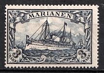 1901 3m Mariana Islands, German Colonies, Kaiser’s Yacht, Germany (Mi. 18)