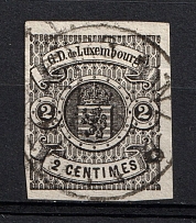 1859-63 2c Luxembourg (Mi. 4, Canceled, CV $910)
