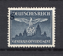 1943 Germany General Government Official Stamps 8 Gr (Shifted Value, Error, MNH)