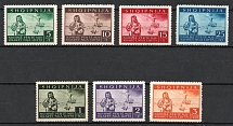 1944 Albania, German Occupation, Germany (Mi. 15 - 21, Full Set, CV $100, MNH)