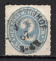 1865 2s Schlezwig, German States, Germany (Mi. 21, Canceled, CV $80)