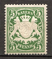 1890 Bavaria Germany 5 Pf (Join with Frame)
