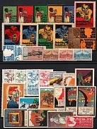 Germany, Europe, United States, Stock of Cinderellas, Non-Postal Stamps, Labels, Advertising, Charity, Propaganda (#190A)