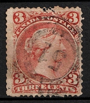 1868 3C Canada (SG. 49, Used, CV$50)