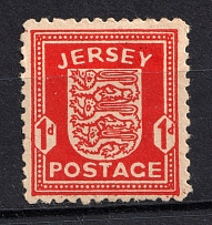 1941-42 Germany Occupation of Jersey 1 P (Grey Paper, CV $15)