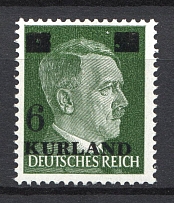 1945 6/5pf Occupation of Kurland, Germany (Holes in Overprint, CV $365, MNH)