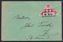 1916 Poland Local Cover from Sosnowice, franked with Mi. 5 (City Post)