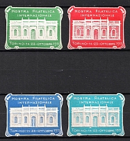 1911 International Philatelic Exhibition, Turin, Italy, Stock of Cinderellas, Non-Postal Stamps, Labels, Advertising, Charity, Propaganda