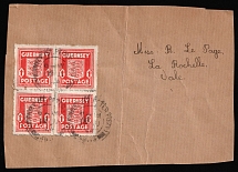 1944 Guernsey, German Occupation, Germany, Part of Cover (Mi. 2 a, CV $160)