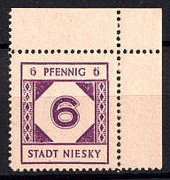 1945 6pf Niesky (Oberlausitz), Germany Local Post (Corner Margin, MNH)