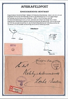 1941 (11 Nov) Germany, German Field Post in Africa, Registered cover from Front (Tobruk area) to Lahr, Field post № 44901 (The intelligence department)