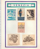 Venice, Italy, Stock of Cinderellas, Non-Postal Stamps, Labels, Advertising, Charity, Propaganda (#588)