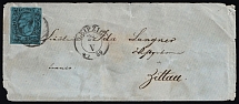 1859 (28 May) Saxony, German States, Germany, Cover from Leipzig to Zittau with Wax Seal on Back Side franked with 2ngr (Mi. 10 a, CV $70)