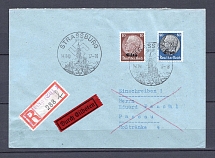 1940 Third Reich occupation of Elsass 10pf, 80pf registered cover with special stempel CV 78 EUR
