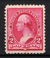 1890 2c Washington, Regular Issue, United States, USA (Scott 220, Carmine, CV $20)