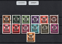 1945 GLAUCHAU Local Issue, Germany, Official Stamps (Mi. 30 - 42, Full Set, Signed, CV $5,200, MNH)