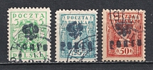 1919 Ciezyn, Overprint 'Porto', Postage Due Stamps, Local Issue, Poland (Canceled)